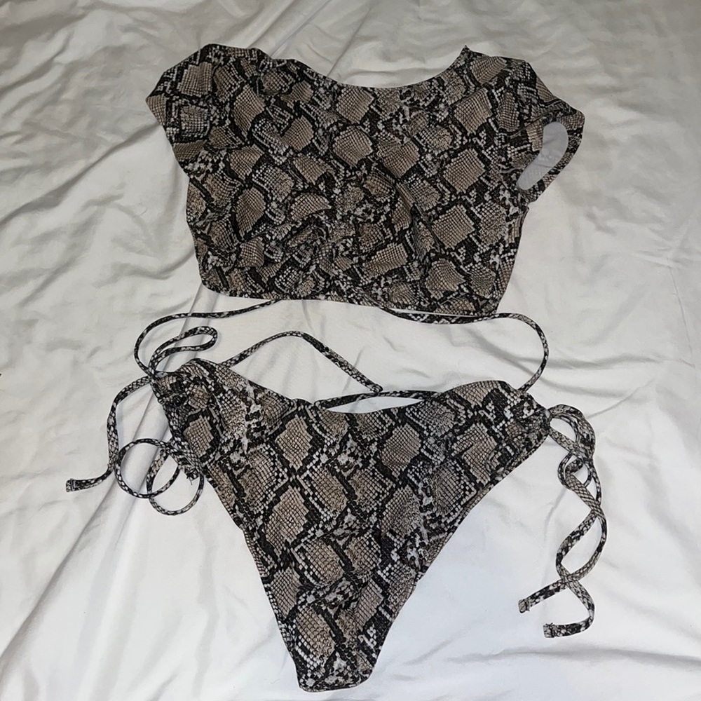 snake skin bikini